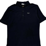 Reebok Polo Shirt - Large Black Cotton
