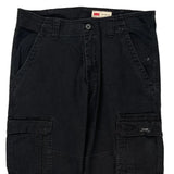 Wrangler Cargo Trousers - 33W 29L Black Cotton