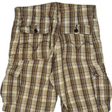 Levis Checked Cargo Shorts - 36W 10L Beige Cotton