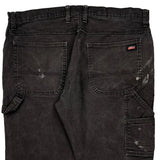 Dickies Carpenter Trousers - 38W 29L Black Cotton