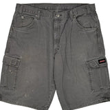 Dickies Cargo Shorts - 36W 10L Grey Cotton