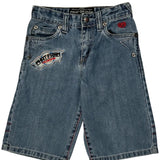 Age 7 Phat Farm Graphic Denim Shorts - Medium Blue Denim