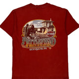 Road Hog Harley Davidson Graphic T-Shirt - Large Red Cotton