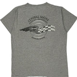 Central Maine Harley Davidson Graphic T-Shirt - Large Gray Cotton Blend