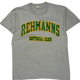 Softball Club Screen Stars T-Shirt - XL Grey Cotton Blend