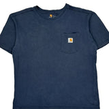 Carhartt T-Shirt - Large Blue Cotton