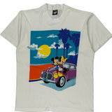 Screen Stars Cartoon T-Shirt - Large White Cotton Blend