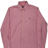 Ralph Lauren Striped Shirt - Large Pink Cotton