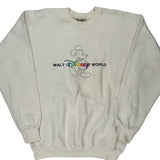 Made In USA Disney Sweatshirt - Large White Cotton Blend