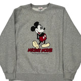 Mickey Mouse Disney Sweatshirt - Large Grey Cotton