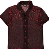 Anchor Blue Sheer Shirt - Large Red Polyester