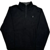 Polo By Ralph Lauren 1/4 Zip - 2XL Black Cotton