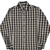 Lee Checked Flannel Shirt - Large Black & White Cotton