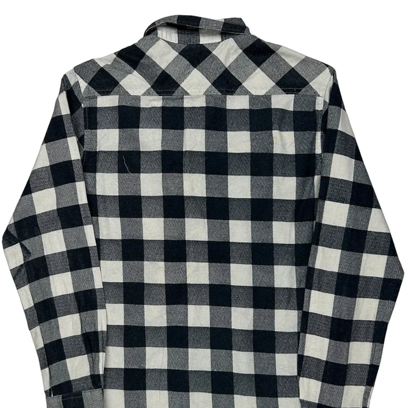 Identic Checked Flannel Shirt - Small Black & White Cotton