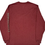 Vintage Carhartt Long Sleeve T-Shirt - Large Burgundy Cotton