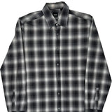 Boss Checked Shirt - Medium White Cotton