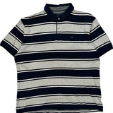 Tommy Hilfiger Striped Polo Shirt - XL Grey Cotton