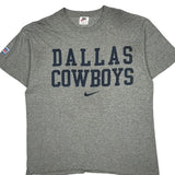 Dallas Cowboys Nike Graphic T-Shirt - Large Grey Cotton