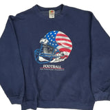 An American Tradition Fruit Of The Loom Football Sweatshirt - XL Navy Cotton