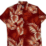 Van Heusen Floral Hawaiian Shirt - XL Red Cotton