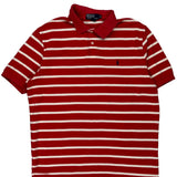 Polo By Ralph Lauren Striped Polo Shirt - XL Red Cotton