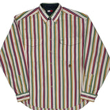 Tommy Hilfiger Striped Shirt - Large Multicoloured Cotton