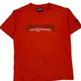 Harley Davidson Graphic T-Shirt - Large Red Cotton