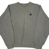Adidas Sweatshirt - Large Gray Cotton