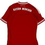 Bayern Munich Age 11-12 Adidas Football Shirt - Medium Red Polyester