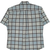 Tommy Hilfiger Checked Short Sleeve Shirt - Large Blue Cotton