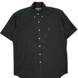 Blake Ralph Lauren Short Sleeve Shirt - Medium Black Cotton