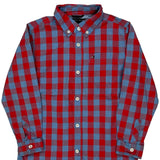 Age 6 Tommy Hilfiger Checked Shirt - Medium Blue Cotton