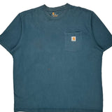 Fishing Carhartt Graphic T-Shirt - XL Blue Cotton