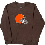 Cleveland Browns N.F.L. Pro Line Sweatshirt - 2XL Brown Cotton Blend