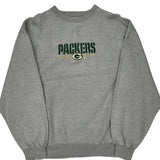 Green Bay Packers Majestic Nfl Sweatshirt - Large Gray Cotton Blend