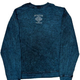 Motorcycles Harley Davidson Graphic Sweatshirt - 2XL Blue Cotton