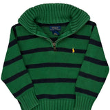 Age 3 Polo By Ralph Lauren 1/4 Zip - XS Green Cotton