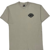 Harley Davidson Hanes Graphic T-Shirt - Large Beige Cotton