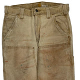 Carhartt Double Knee Carpenter Trousers - 32W 30L Beige Cotton