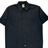 Dickies Short Sleeve Shirt - XL Black Cotton Blend