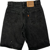 Levis Denim Shorts - 28W UK 10 Black Cotton
