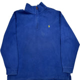 Polo By Ralph Lauren 1/4 Zip - 2XL Blue Cotton