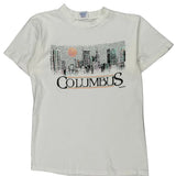 Columbus Unbranded Graphic T-Shirt - Large White Cotton