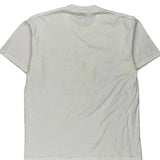 Oneita Single Stitch T-Shirt - Large White Cotton Blend