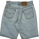 Levis Denim Shorts - 28W UK 8 Light Wash Cotton