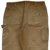 Carhartt Double Knee Carpenter Pants - 34W 30L Brown Cotton