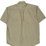 Lacoste Checked Short Sleeve Shirt - XL Beige Cotton