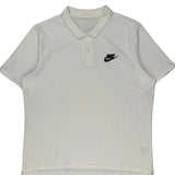 Nike Polo Shirt - XL White Cotton
