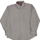 Tommy Hilfiger Striped Shirt - XL Red Cotton