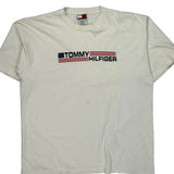 Tommy Hilfiger Spellout T-Shirt - Large White Cotton